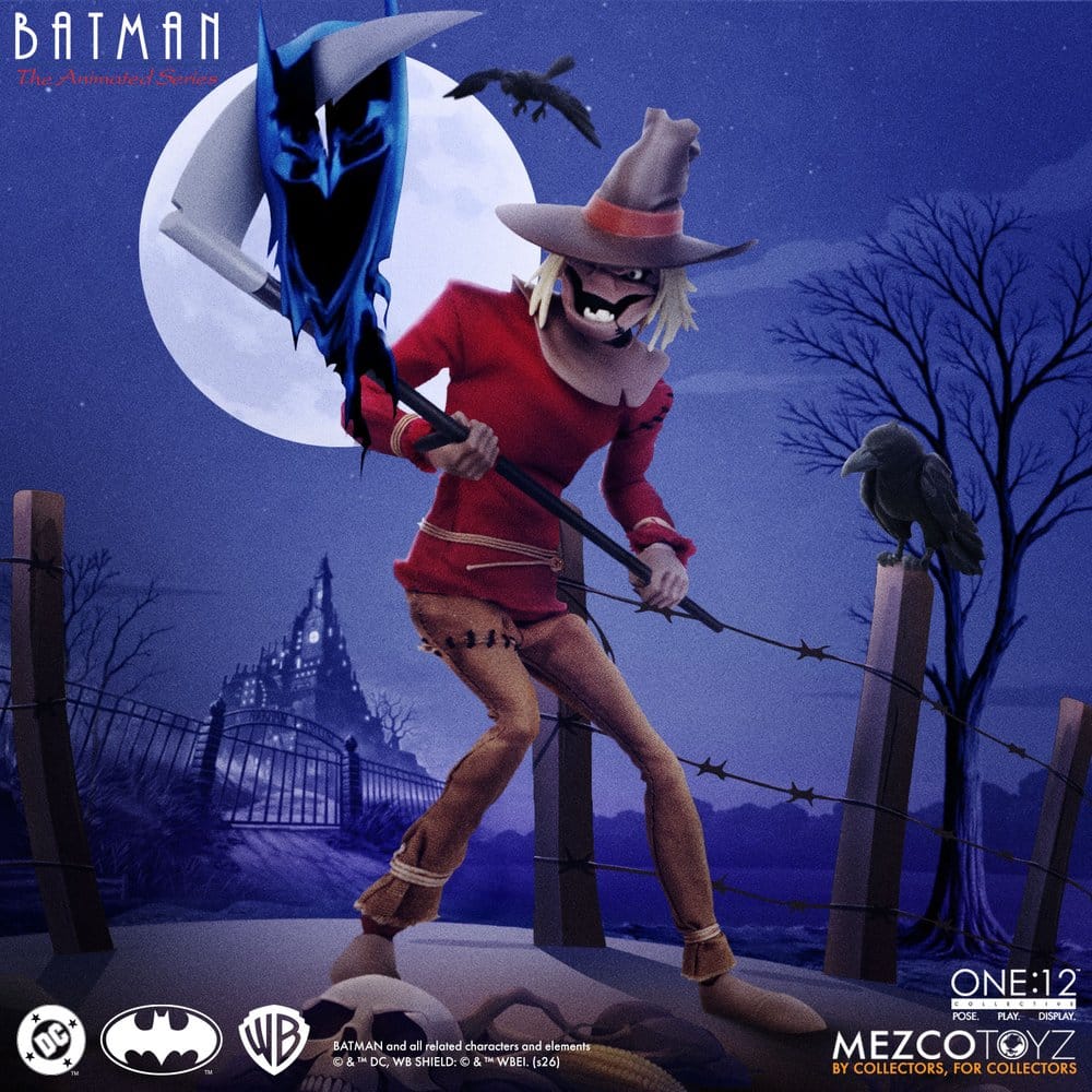 SCARECROW BATMAN THE ANIMATED SERIES ONE:12 COLLECTIVE MEZCO TOYZ 17 CM