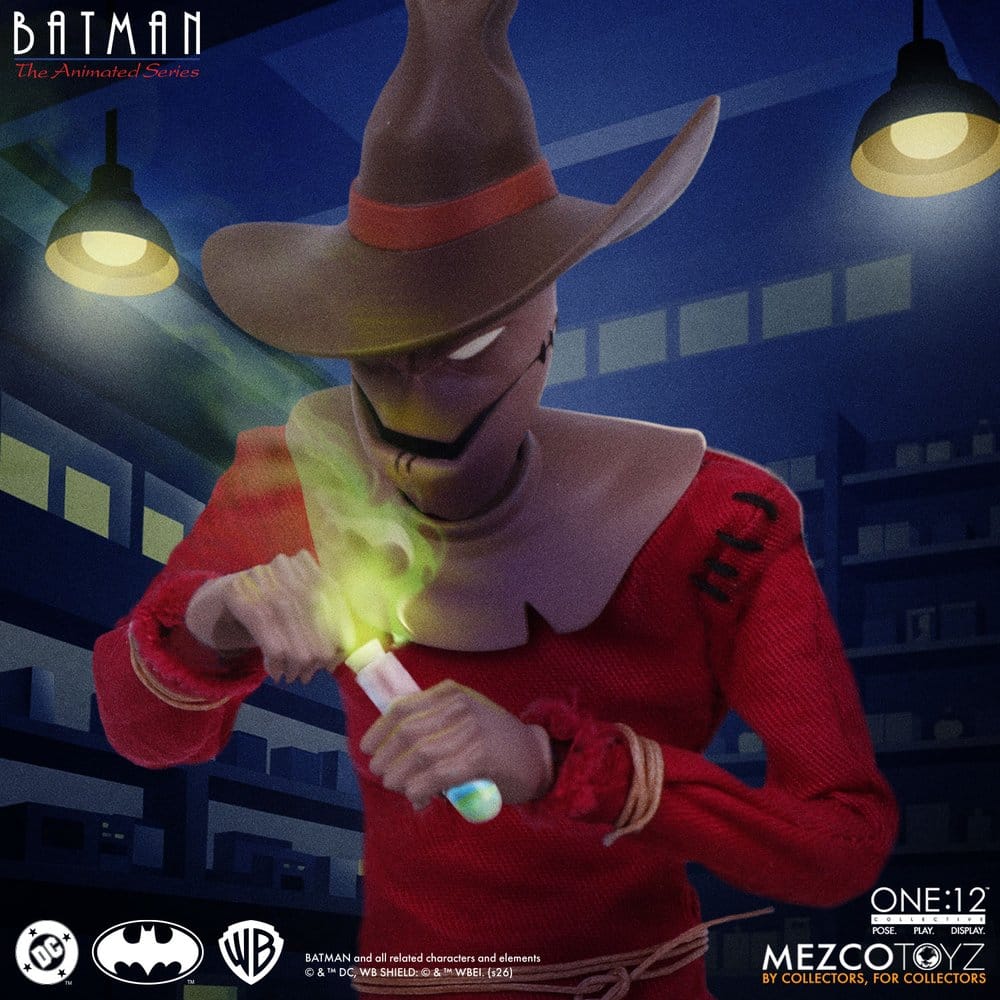 SCARECROW BATMAN THE ANIMATED SERIES ONE:12 COLLECTIVE MEZCO TOYZ 17 CM
