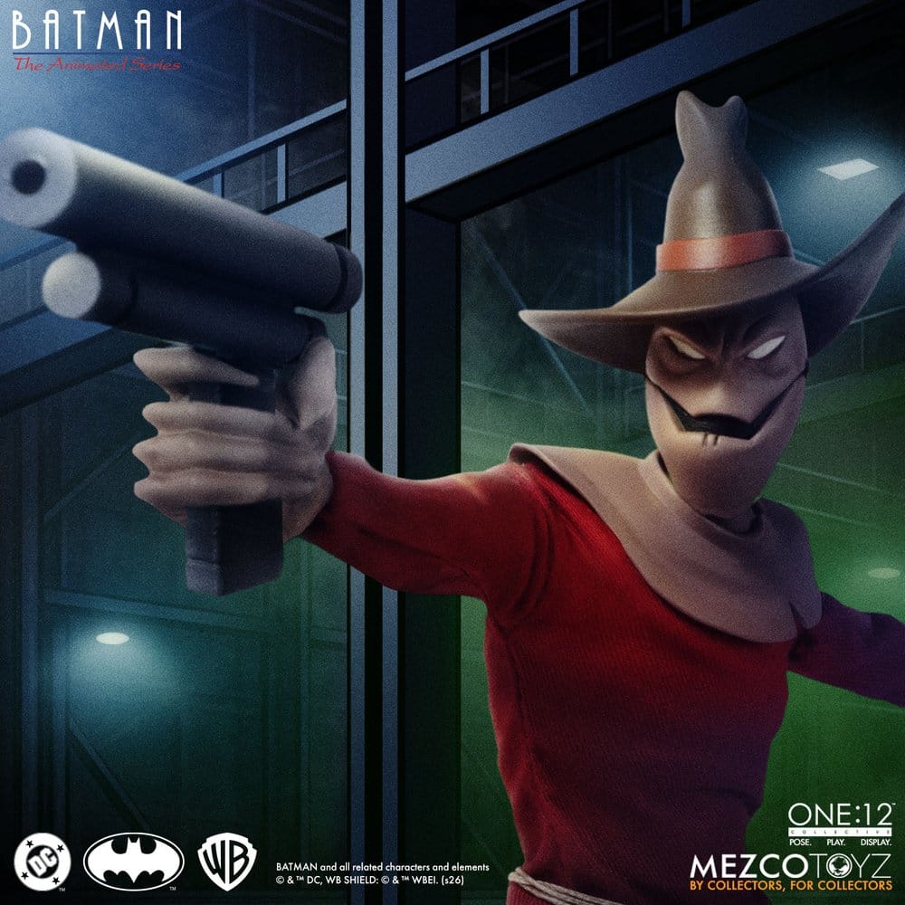 SCARECROW BATMAN THE ANIMATED SERIES ONE:12 COLLECTIVE MEZCO TOYZ 17 CM