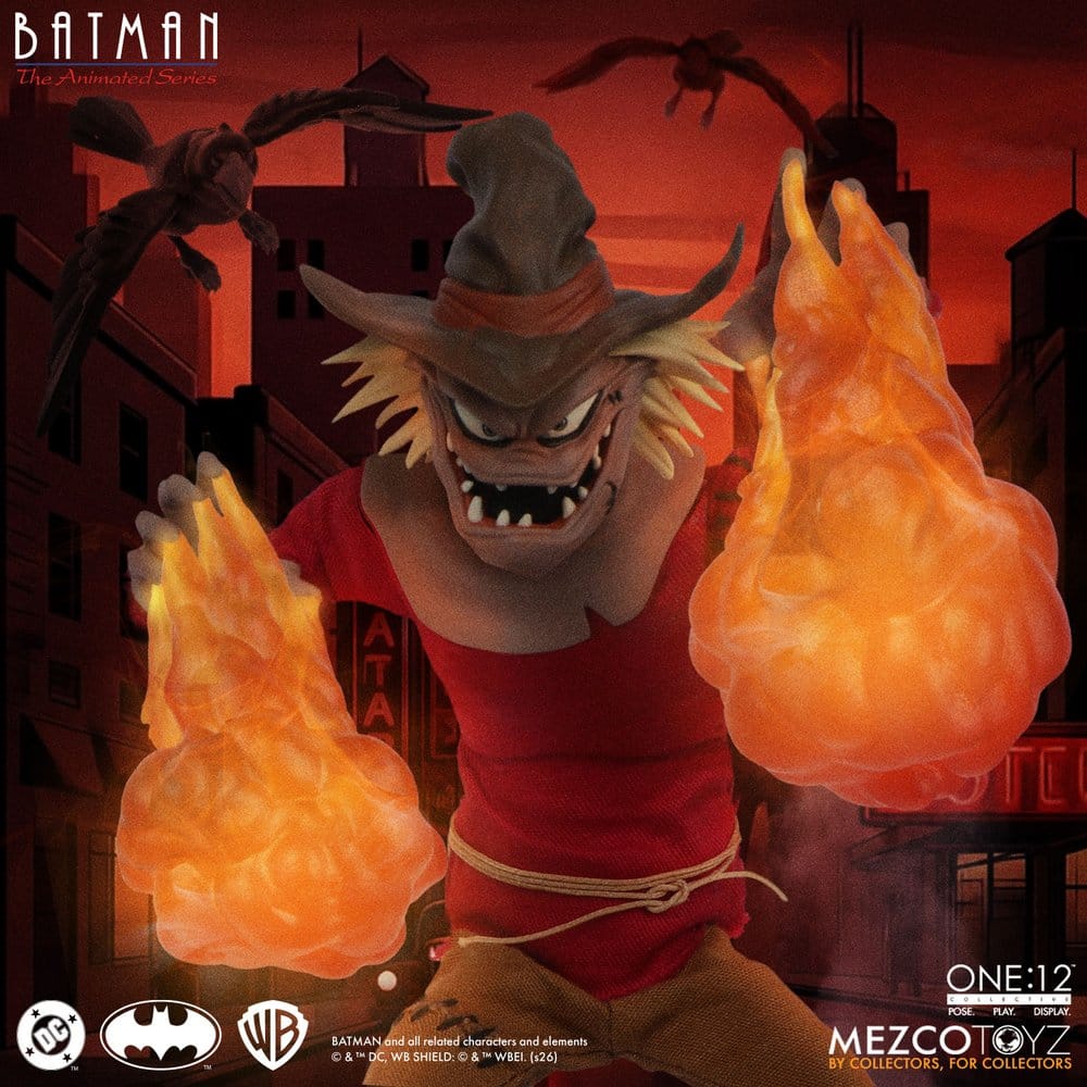 SCARECROW BATMAN THE ANIMATED SERIES ONE:12 COLLECTIVE MEZCO TOYZ 17 CM