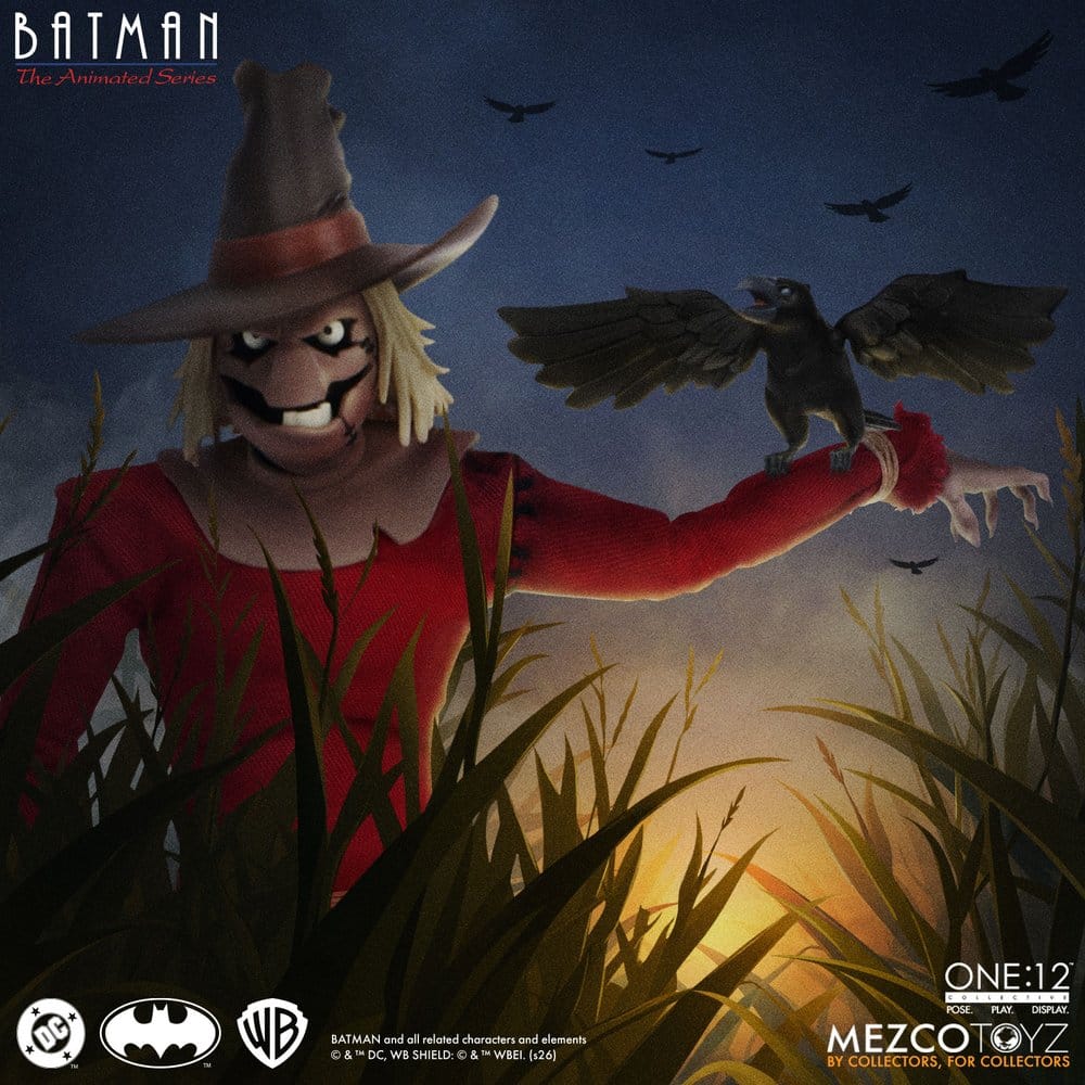 SCARECROW BATMAN THE ANIMATED SERIES ONE:12 COLLECTIVE MEZCO TOYZ 17 CM