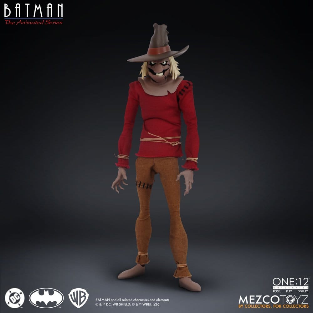 SCARECROW BATMAN THE ANIMATED SERIES ONE:12 COLLECTIVE MEZCO TOYZ 17 CM