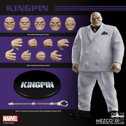 KINGPIN WILSON FISK MARVEL FIGURA 1/12 ONE:12 COLLECTIVE 18 CM MEZCO TOYZ