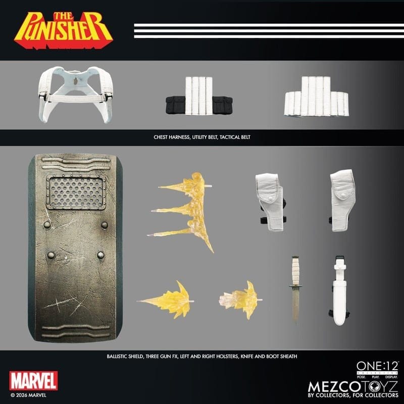 PUNISHER ONE:12 COLLECTIVE FIGURA 1/12 MEZCO TOYZ MARVEL 17 CM