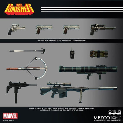 PUNISHER ONE:12 COLLECTIVE FIGURA 1/12 MEZCO TOYZ MARVEL 17 CM