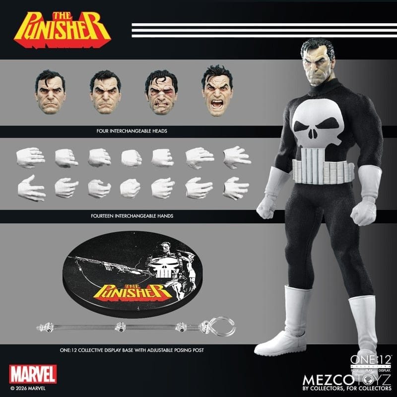 PUNISHER ONE:12 COLLECTIVE FIGURA 1/12 MEZCO TOYZ MARVEL 17 CM