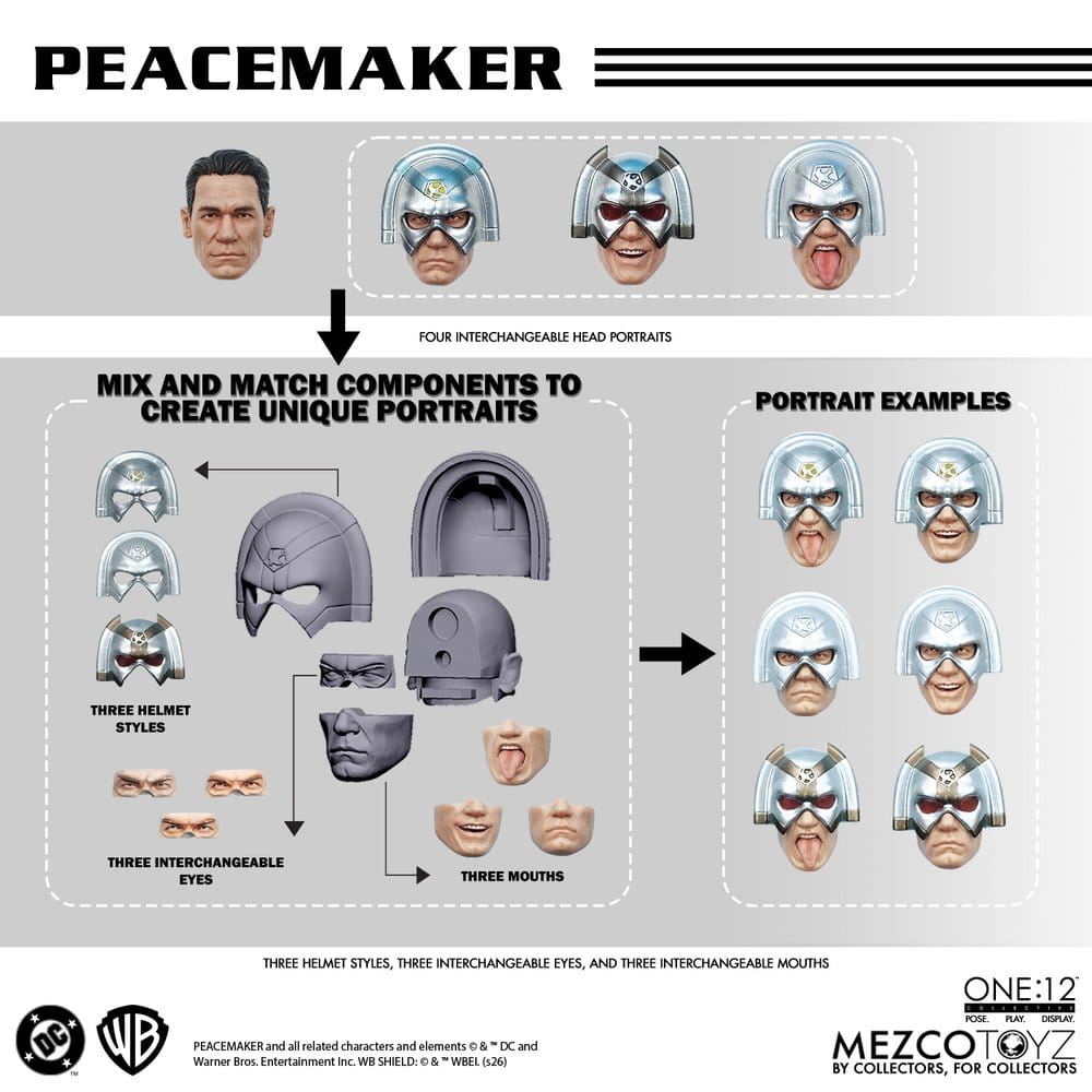 PEACEMAKER DC COMICS FIGURA 1/12 ONE:12 COLLECTIVE 17 CM MEZCO TOYZ