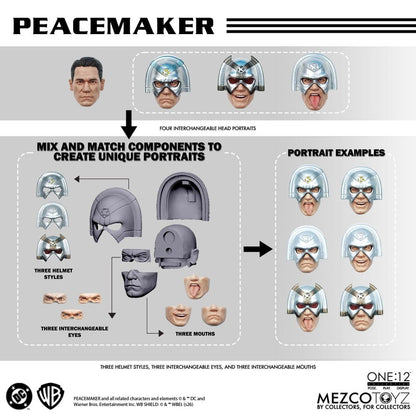 PEACEMAKER DC COMICS FIGURA 1/12 ONE:12 COLLECTIVE 17 CM MEZCO TOYZ