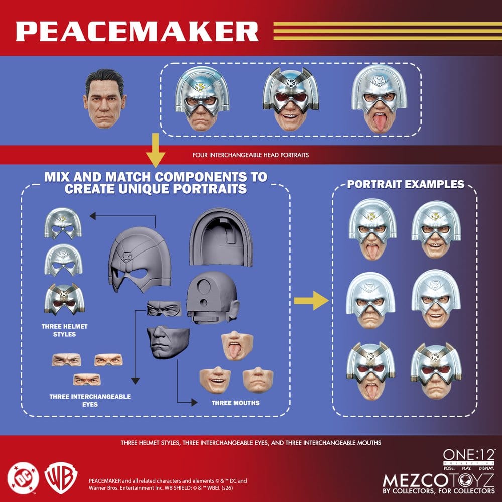 PEACEMAKER DC COMICS FIGURA 1/12 ONE:12 COLLECTIVE 17 CM MEZCO TOYZ