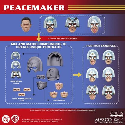 PEACEMAKER DC COMICS FIGURA 1/12 ONE:12 COLLECTIVE 17 CM MEZCO TOYZ