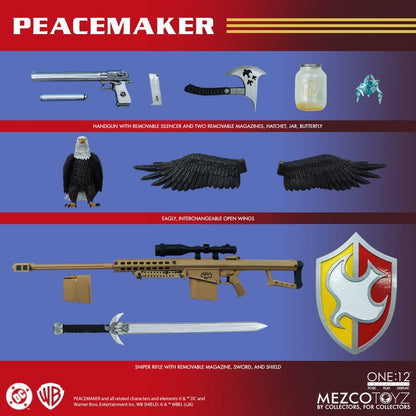 PEACEMAKER DC COMICS FIGURA 1/12 ONE:12 COLLECTIVE 17 CM MEZCO TOYZ