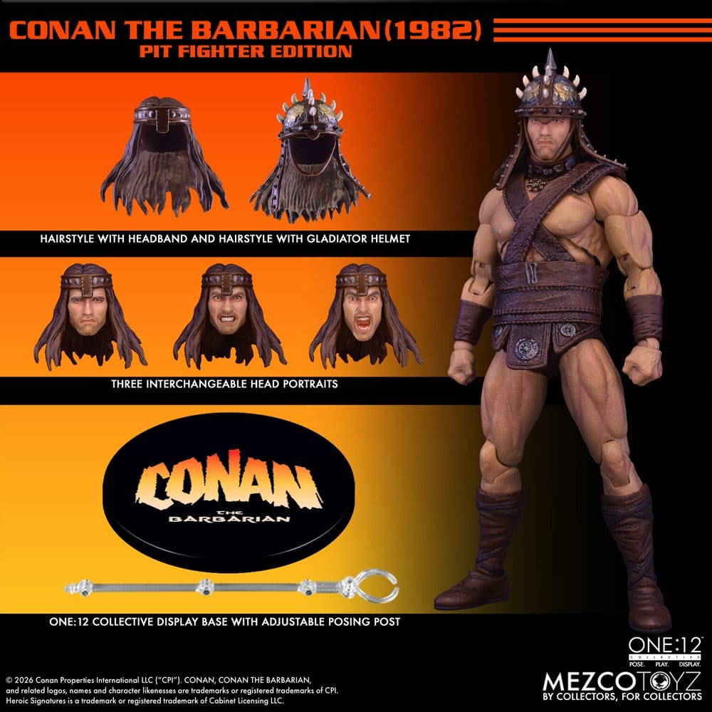 CONAN EL BÁRBARO PIT FIGHTER ONE:12 COLLECTIVE 1/12 MEZCO TOYZ 16 CM