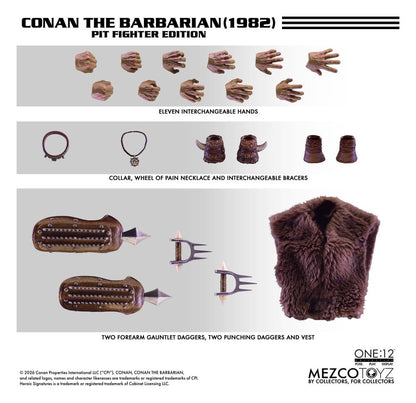 CONAN EL BÁRBARO PIT FIGHTER ONE:12 COLLECTIVE 1/12 MEZCO TOYZ 16 CM