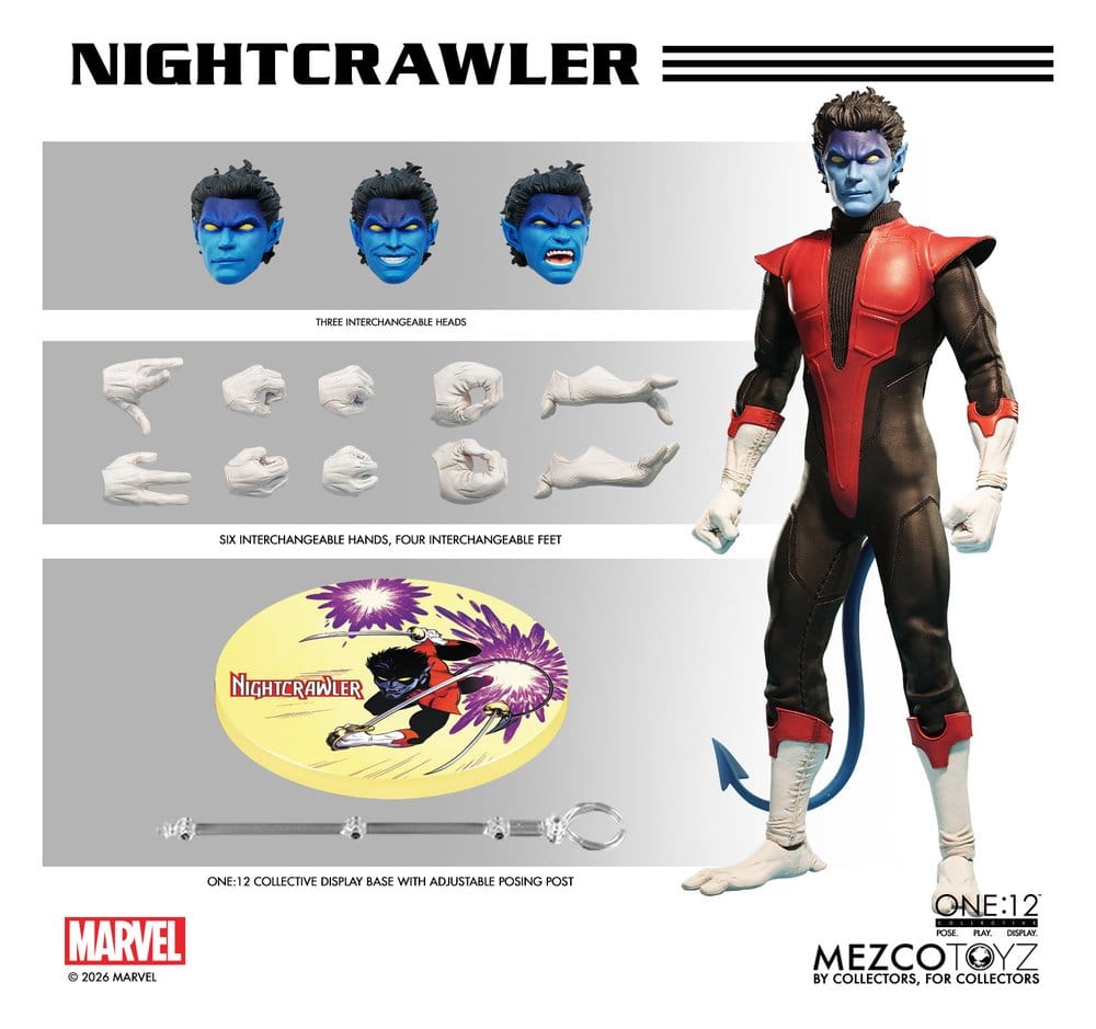 NIGHTCRAWLER X-MEN FIGURA 1/12 ONE:12 COLLECTIVE 16 CM MEZCO TOYZ