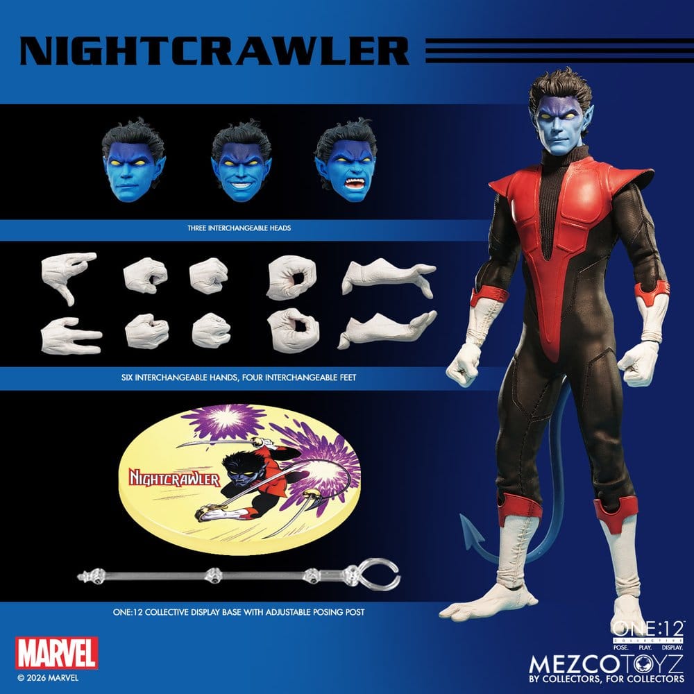 NIGHTCRAWLER X-MEN FIGURA 1/12 ONE:12 COLLECTIVE 16 CM MEZCO TOYZ