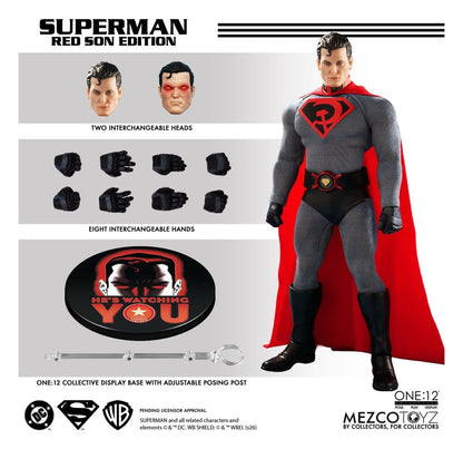 SUPERMAN RED SON FIGURA 1/12 ONE:12 COLLECTIVE 17 CM MEZCO TOYZ