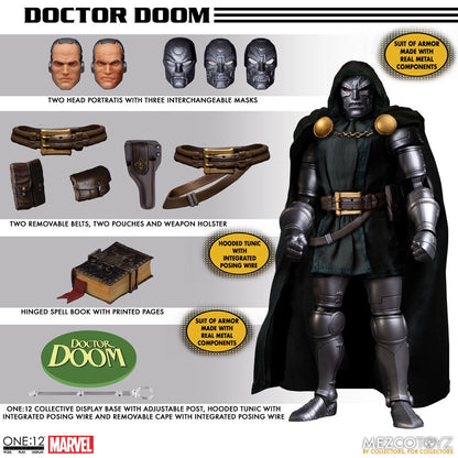 DOCTOR DOOM MARVEL FIGURA 1/12 ONE:12 COLLECTIVE 17 CM MEZCO TOYZ