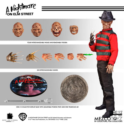 FREDDY KRUEGER PESADILLA EN ELM STREET FIGURA 1/12 ONE:12 COLLECTIVE 17 CM MEZCO TOYZ