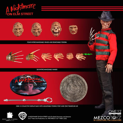FREDDY KRUEGER PESADILLA EN ELM STREET FIGURA 1/12 ONE:12 COLLECTIVE 17 CM MEZCO TOYZ