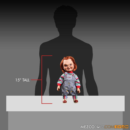 CHUCKY EL MUÑECO DIABÓLICO SNEERING CHUCKY MUÑECA CON SONIDO 38 CM MEZCO TOYZ