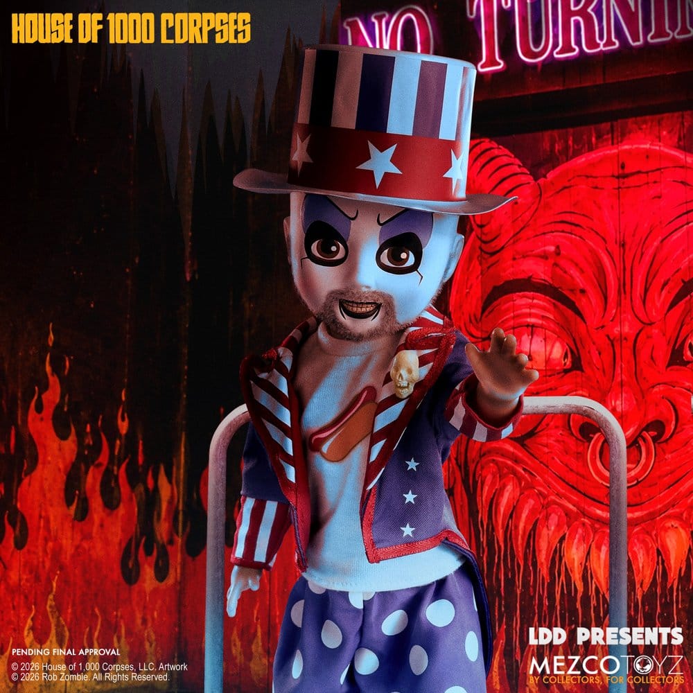 CAPTAIN SPAULDING LDD PRESENTS 25 CM – LA CASA DE LOS 1000 CADÁVERES – MEZCO TOYZ