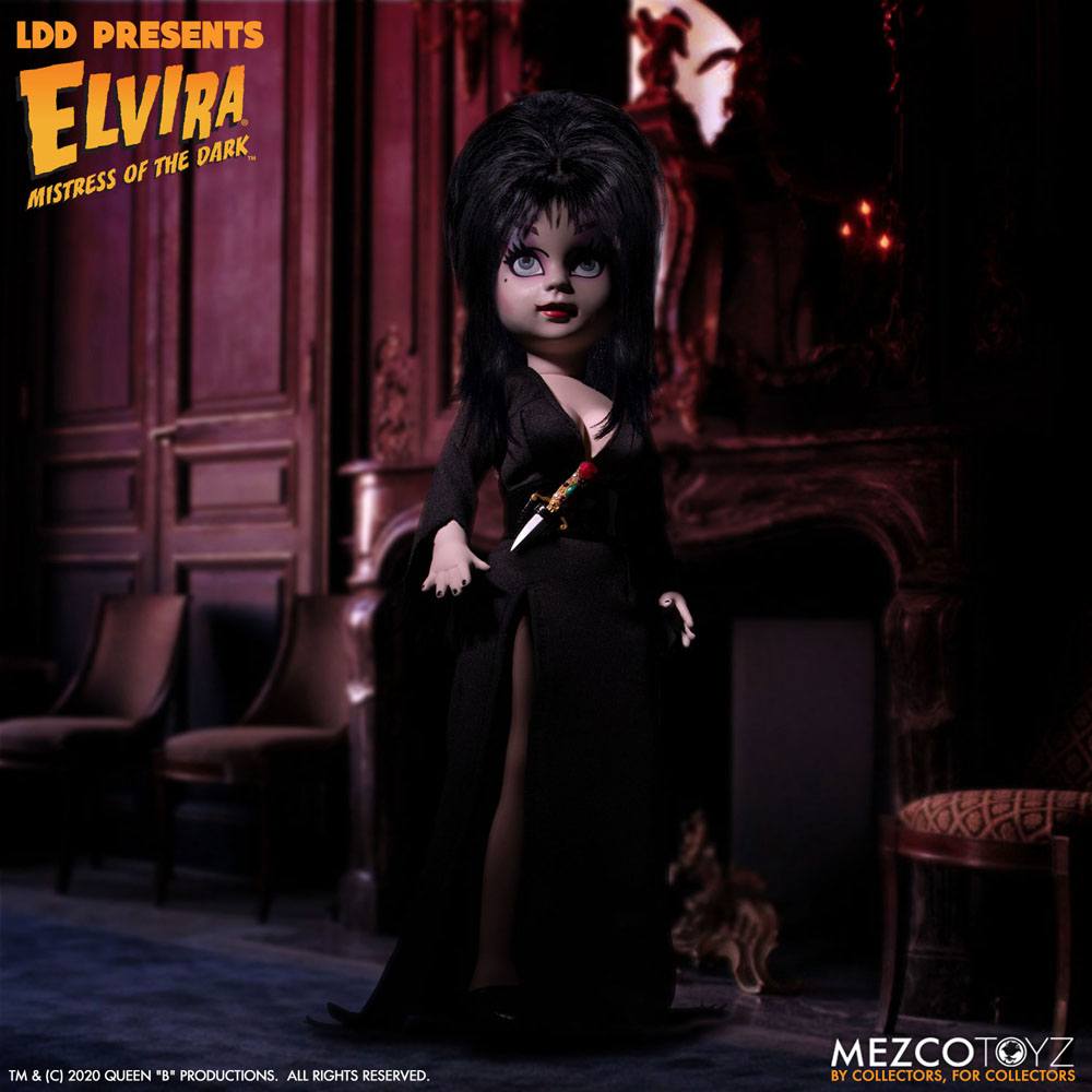 ELVIRA MISTRESS OF THE DARK LIVING DEAD DOLLS 25 CM MEZCO TOYZ