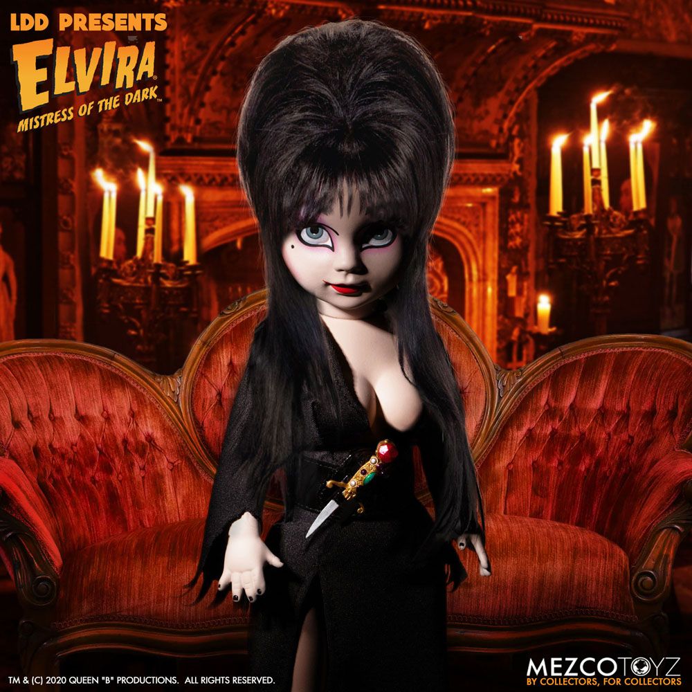 ELVIRA MISTRESS OF THE DARK LIVING DEAD DOLLS 25 CM MEZCO TOYZ