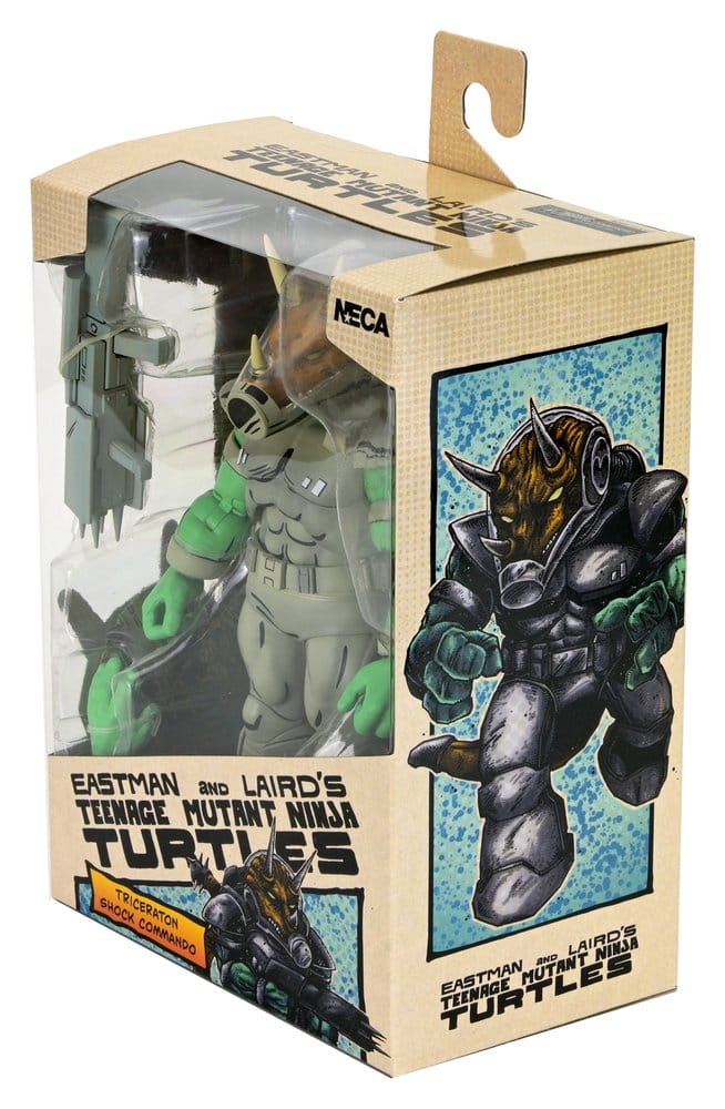 SHOCK COMMANDO TRICERATON – FIGURA 18 CM (TORTUGAS NINJA MIRAGE COMICS – NECA)