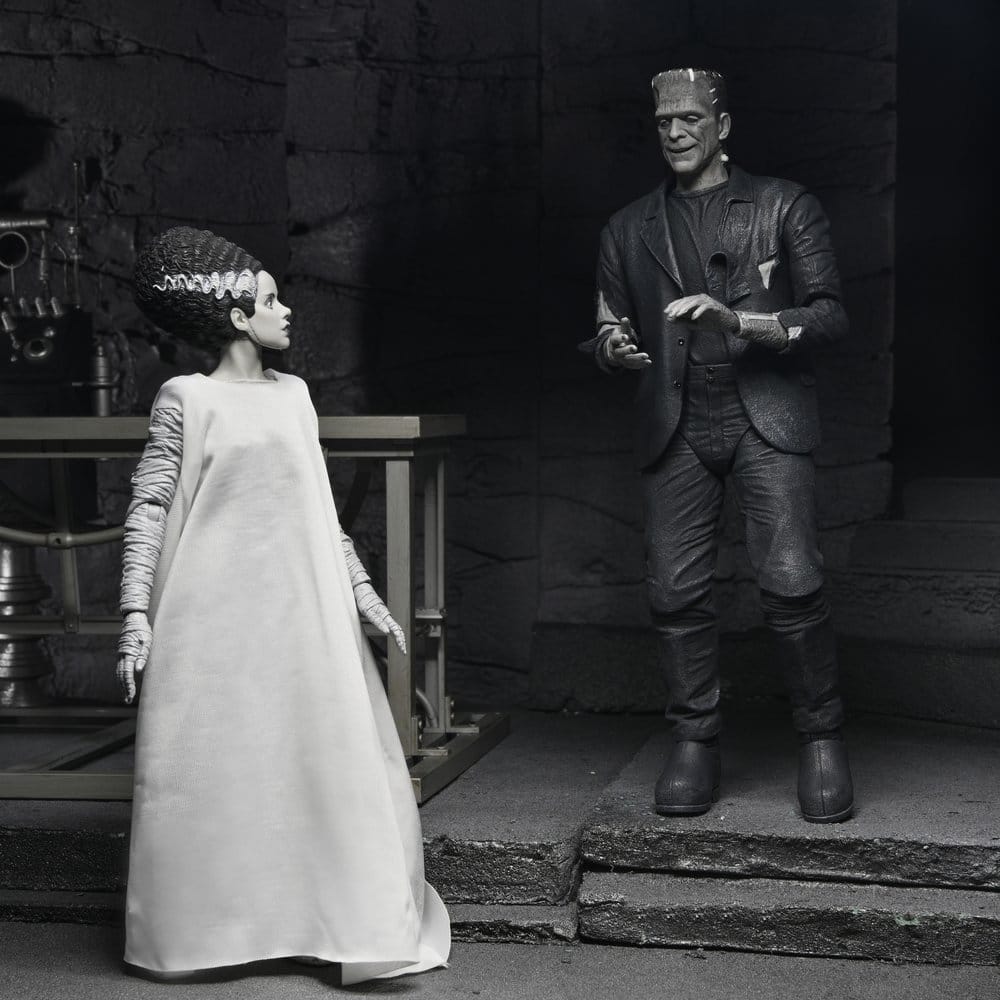 THE MONSTER & HIS MATE (B&W) – LA NOVIA DE FRANKENSTEIN 90TH ANNIVERSARY - NECA