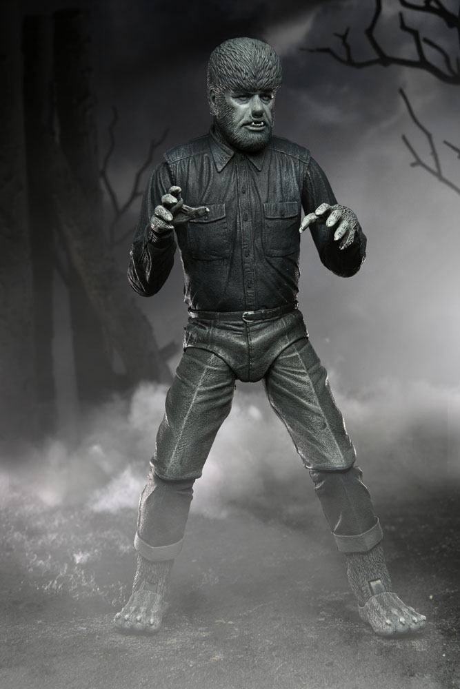 THE WOLF MAN BLACK & WHITE UNIVERSAL MONSTERS ULTIMATE NECA 18 CM
