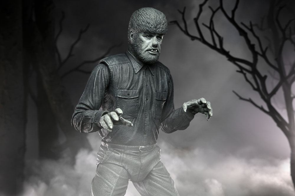THE WOLF MAN BLACK & WHITE UNIVERSAL MONSTERS ULTIMATE NECA 18 CM