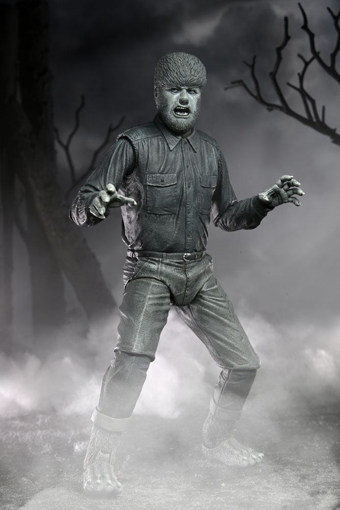 THE WOLF MAN BLACK & WHITE UNIVERSAL MONSTERS ULTIMATE NECA 18 CM