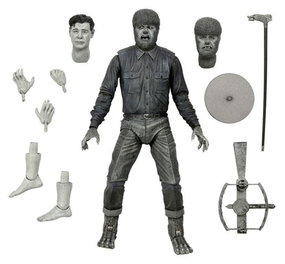 THE WOLF MAN BLACK & WHITE UNIVERSAL MONSTERS ULTIMATE NECA 18 CM