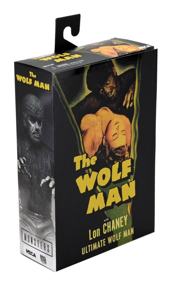 THE WOLF MAN BLACK & WHITE UNIVERSAL MONSTERS ULTIMATE NECA 18 CM