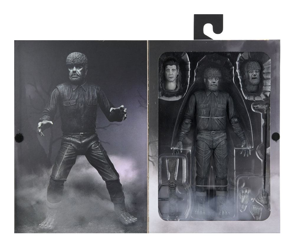 THE WOLF MAN BLACK & WHITE UNIVERSAL MONSTERS ULTIMATE NECA 18 CM
