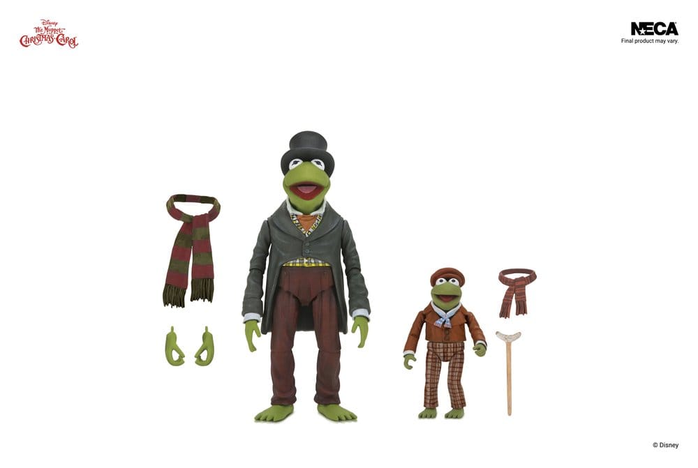 KERMIT AS BOB CRATCHIT & ROBIN AS TINY TIM PACK DE 2 FIGURAS ULTIMATE LOS MUPPETS EN CUENTO DE NAVIDAD 18 CM – NECA