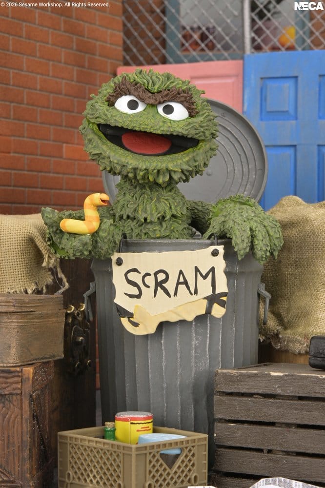 OSCAR THE GROUCH FIGURA ULTIMATE SESAME STREET 18 CM – NECA