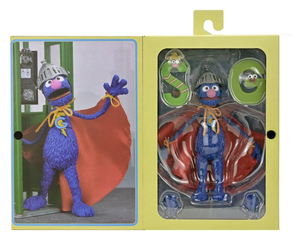 SUPER GROVER BARRIO SÉSAMO  – FIGURA ULTIMATE 18 CM – NECA SESAME STREET