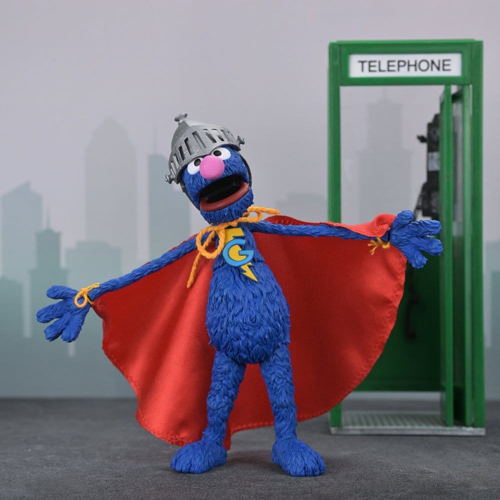 SUPER GROVER BARRIO SÉSAMO  – FIGURA ULTIMATE 18 CM – NECA SESAME STREET