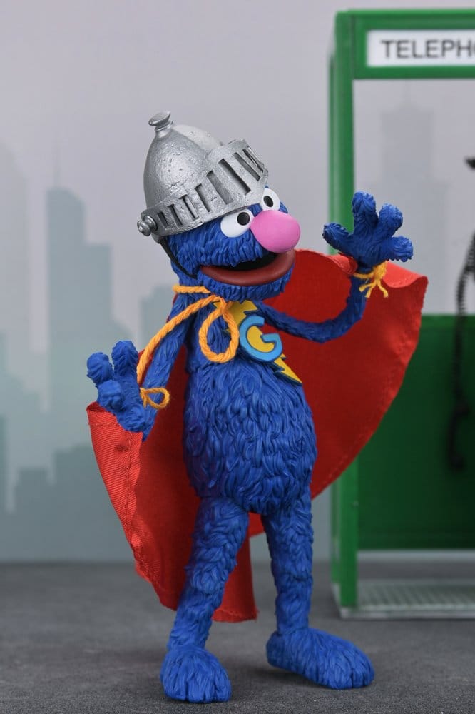 SUPER GROVER BARRIO SÉSAMO  – FIGURA ULTIMATE 18 CM – NECA SESAME STREET