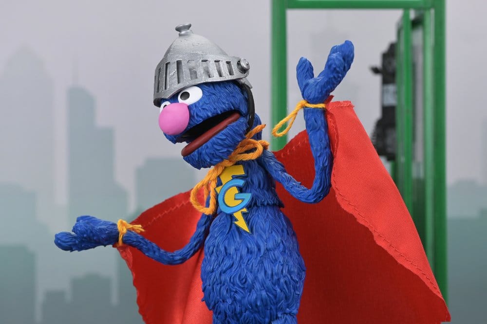 SUPER GROVER BARRIO SÉSAMO  – FIGURA ULTIMATE 18 CM – NECA SESAME STREET