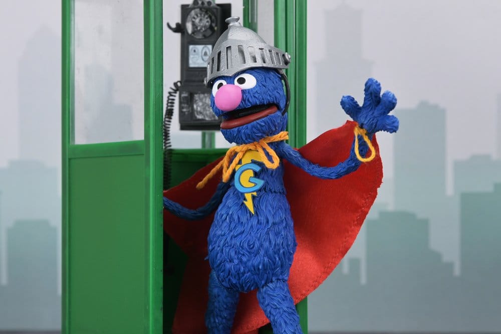 SUPER GROVER BARRIO SÉSAMO  – FIGURA ULTIMATE 18 CM – NECA SESAME STREET