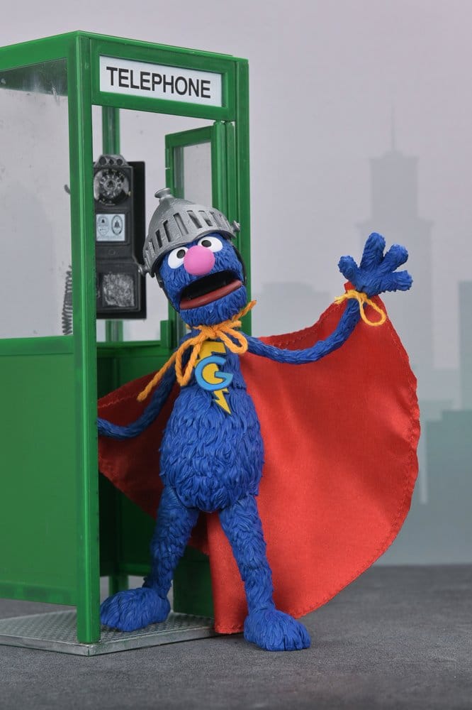 SUPER GROVER BARRIO SÉSAMO  – FIGURA ULTIMATE 18 CM – NECA SESAME STREET