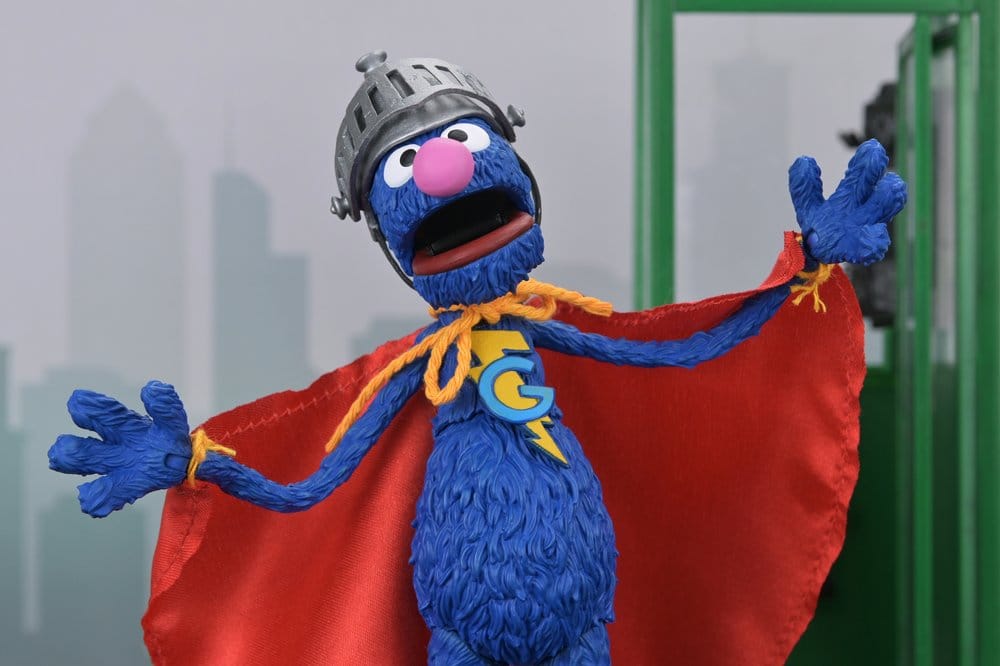 SUPER GROVER BARRIO SÉSAMO  – FIGURA ULTIMATE 18 CM – NECA SESAME STREET