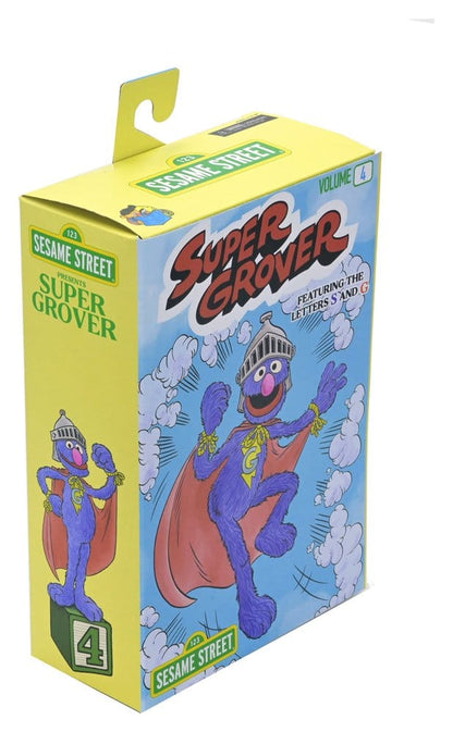 SUPER GROVER BARRIO SÉSAMO  – FIGURA ULTIMATE 18 CM – NECA SESAME STREET