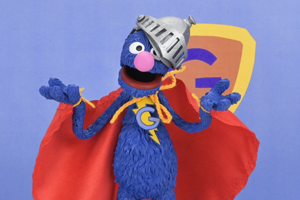 SUPER GROVER BARRIO SÉSAMO  – FIGURA ULTIMATE 18 CM – NECA SESAME STREET