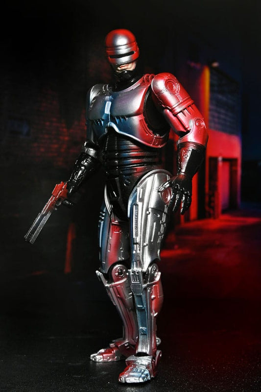 Figura Robocop Poster Series NECA 17 cm con acabado metálico