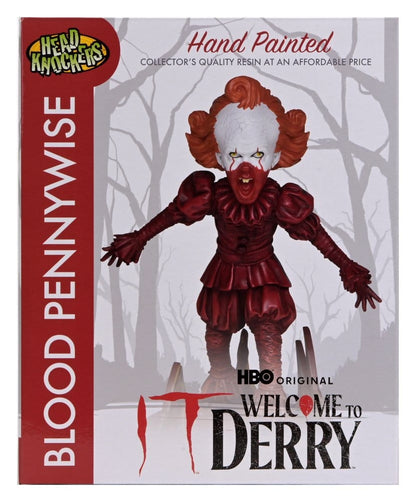 IT: WELCOME TO DERRY – HEAD KNOCKER BLOOD PENNYWISE 19 CM (NECA)