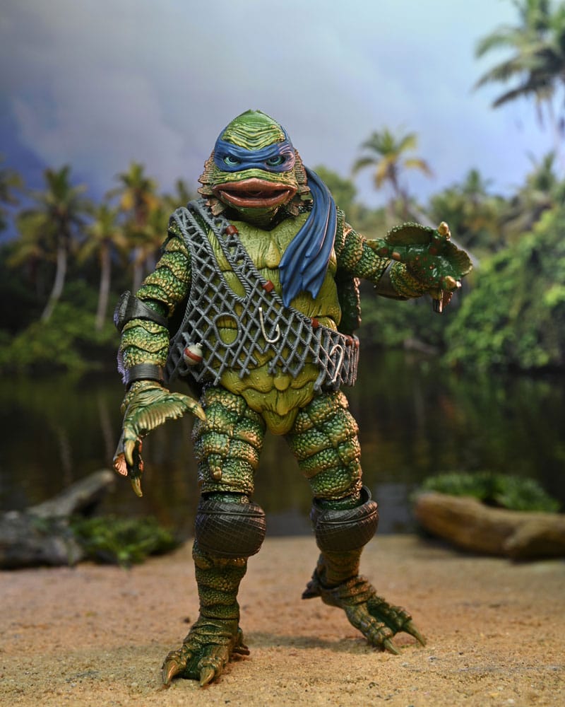 LEONARDO AS THE CREATURE TMNT UNIVERSAL MONSTERS NECA 18 CM