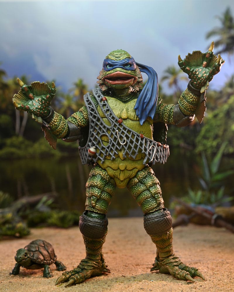 LEONARDO AS THE CREATURE TMNT UNIVERSAL MONSTERS NECA 18 CM